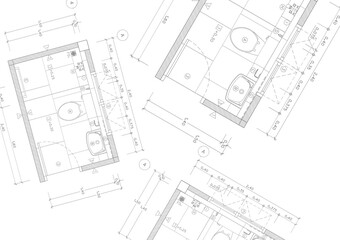 Floor plan designed building on the drawing.
