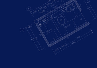Floor plan designed building on the drawing.