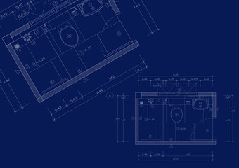 Floor plan designed building on the drawing.