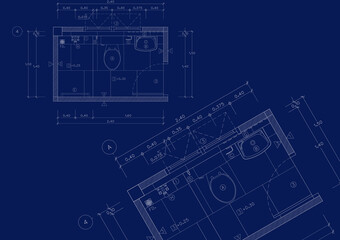 Floor plan designed building on the drawing.