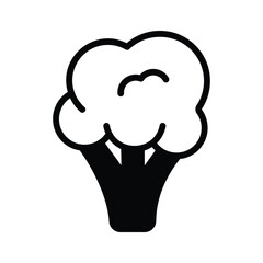 Broccoli vector design, isolated on white background, iron rich vegetable