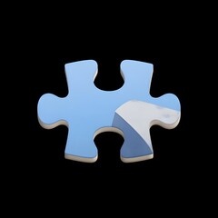 Obraz premium Puzzle Piece Emoji 