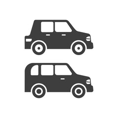 Fototapeta premium Set of Car Silhouettes with Different Grills Automotive Design can be used for Logo Symbol Icon Automotive Industry Car Dealership