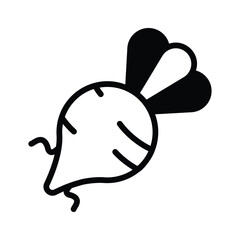 Garden radish vector design isolated on white background