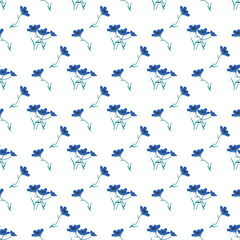 Free vector Flat small flowers pattern design