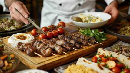 Obraz premium Delicious Middle Eastern Feast