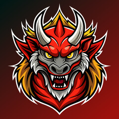 Fototapeta premium Dragon Mascot e sport emblem