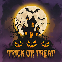 A halloween poster for halloween or halloween with a pumpkin on the front