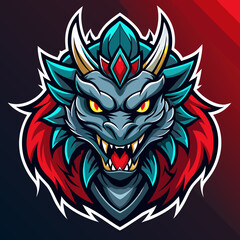 Obraz premium Dragon Mascot e sport emblem