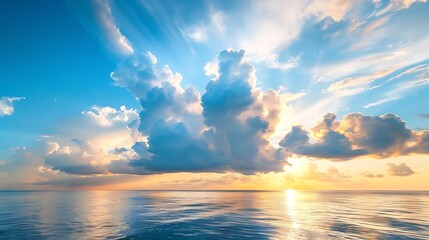 Beautiful sunset over the sea