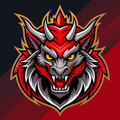Obraz premium Dragon Mascot e sport emblem