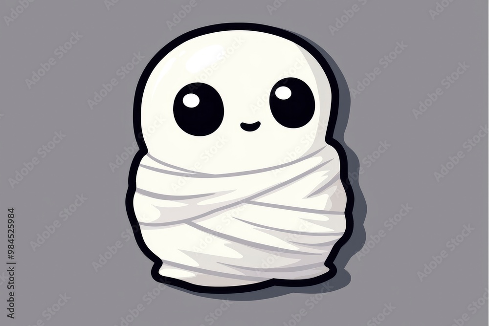 Sticker cute cartoon mummy character