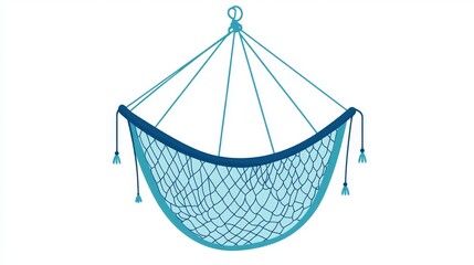 Obraz premium A modern illustration of a fishing net is used for this icon design template.