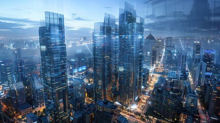 Obraz premium Cityscape at Dusk