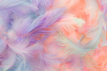 Colored gradient feather backgrounds close up