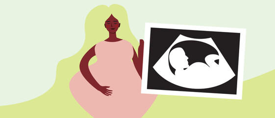 African Woman and Signal for Help with Hand, Flat Vector Stock Illustration for Victims of Domestic Violence