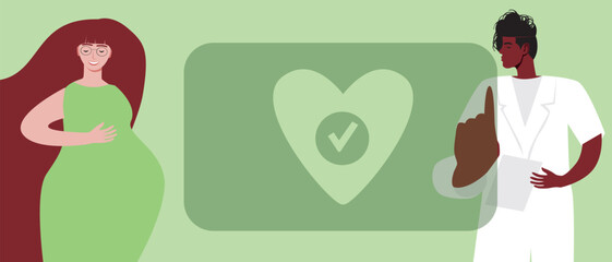 African Woman and Signal for Help with Hand, Flat Vector Stock Illustration for Victims of Domestic Violence