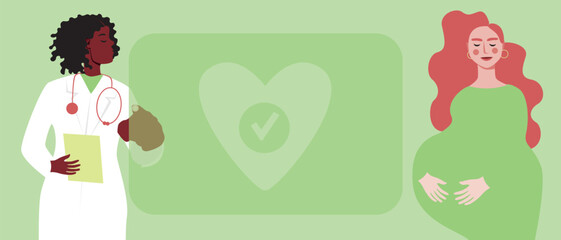 African Woman and Signal for Help with Hand, Flat Vector Stock Illustration for Victims of Domestic Violence