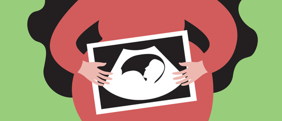 African Woman and Signal for Help with Hand, Flat Vector Stock Illustration for Victims of Domestic Violence