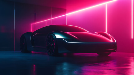 Naklejka premium a bold, futuristic brand image for an electric car company 