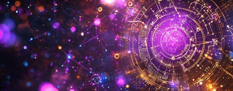 Matching digital horoscopes, glowing signs, virtual zodiacs