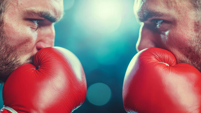 Two boxers face off, ready to fight.