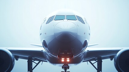 Airplane Nose Closeup - Ready for Takeoff