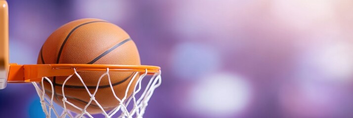 Fototapeta premium basketball hoop on bright background