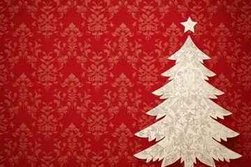 Christmas tree backdrop featuring elegant holiday patterns and intricate decorations