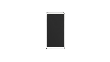 Naklejka premium Modern smartphone with a blank screen isolated on a transparent background, PNG 