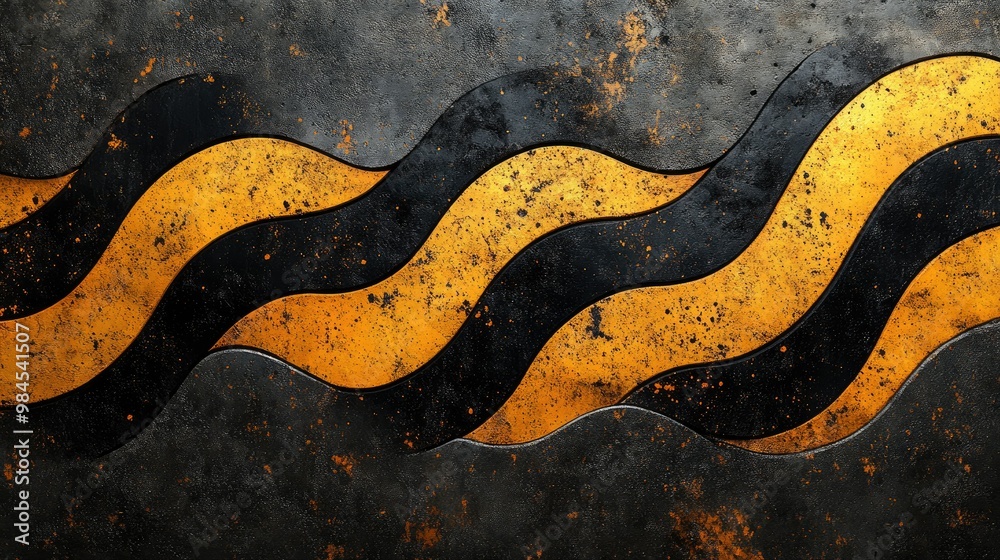 Poster designing a unique logo with custom typography and abstract patterns