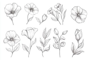 The beauty, fashion, natural products, spa, wellness, and environmental industries need flowers. Illustrations for graphic design and web design are available here.