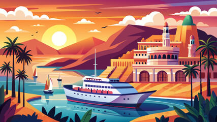 Summer Sea Cruising Destination Concept