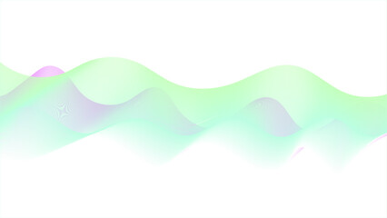 Modern simple halftone wavy lines template design. Abstract bright green wave lines on white background.	