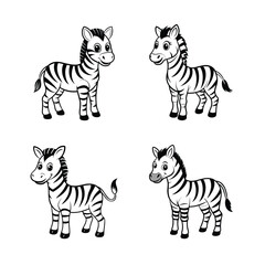 set of zebras