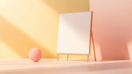 Business planning session, with flipcharts and markers, 3D illustration, copy space for text,