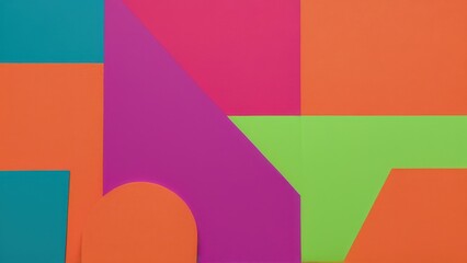 Obraz premium Bright Geometric Shapes on Colorful Background