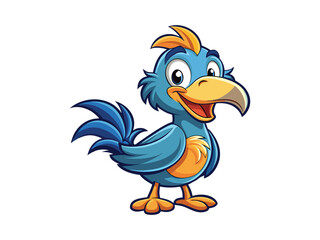 cool dodo bird character logo mascot icon vector illustration © Abumusa