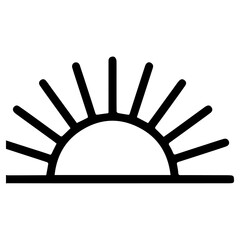 Sun vector icon symbol for Brightness, daylight. bright. EPS 10.