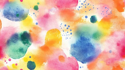 Watercolor Tie Dye Marks with Dot Color Shapes Polka Dot Watercolor Pastel Splotches Rainbow Wash Canvas featuring Tie Dye Boho Abstract Nature Seamless Line Pattern with Ink Wash Dots and Colorfu