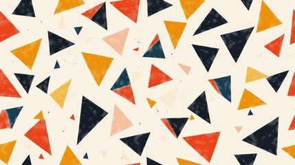 Seamless abstract pattern featuring various triangles Suitable for design purposes