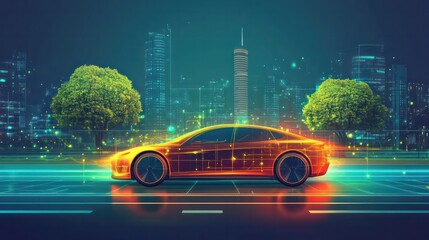 Electric car and AI integration for smart driving and enhanced vehicle performance