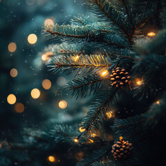 Fototapeta premium Christmas Background, Festive Holiday, Instagram Post, Christmas Ornaments