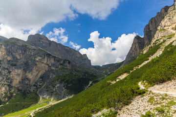 Fototapeta premium Hiking at Colfosco - Col Pradat - Italy