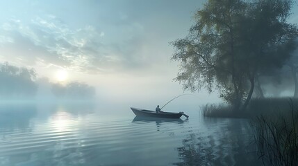 Fototapeta premium boat on the river