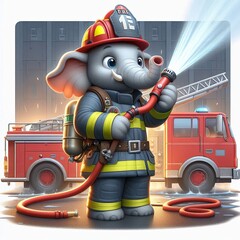 Amazing professions of funny types in illustrations