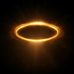 Celestial Glow - A Radiant Golden Halo of Spirituality and Divinity