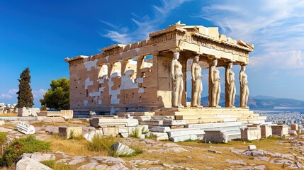 Obraz premium The Erechtheion Temple, Acropolis, Athens
