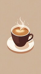 Obraz premium cup of coffee wallpaper