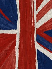 Norway flag with colorful brush strokes.